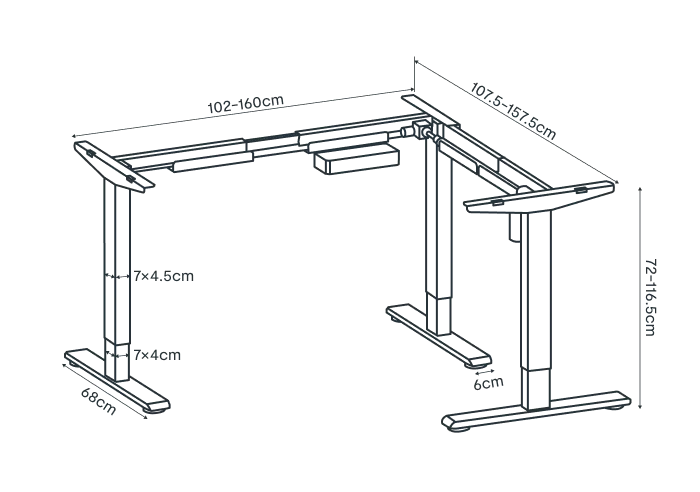 E7 Pro Standing Desk technical specifications