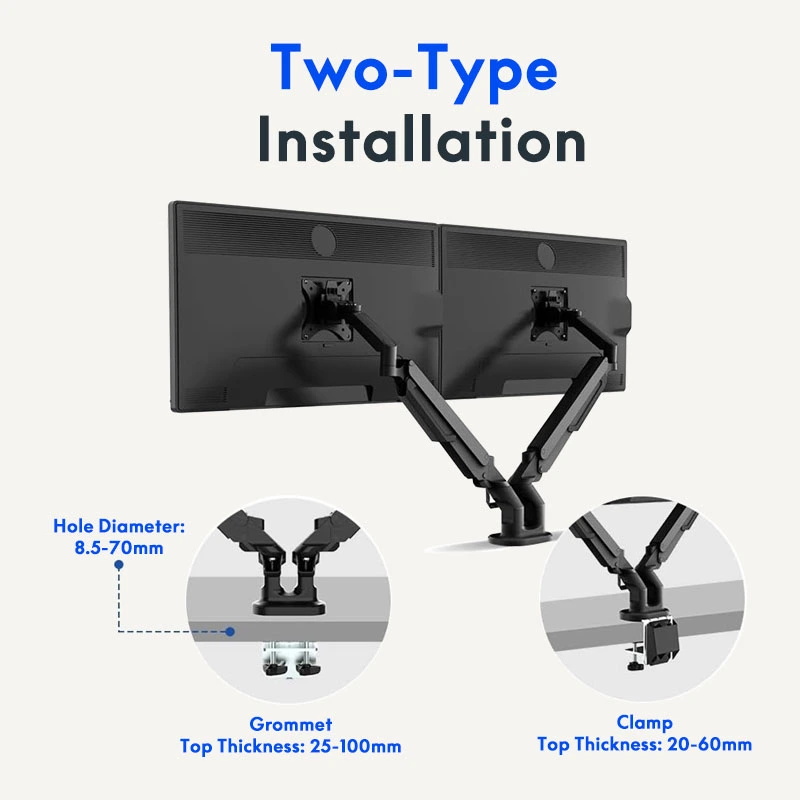 Dual Gas Spring Monitor Arm - Premium MA8D2 - Image 6