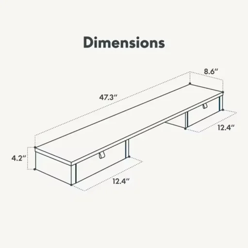 Monitor Riser Stand with Drawers DO04 - Image 7