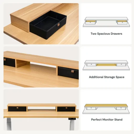Monitor Riser Stand with Drawers DO04 - Image 6