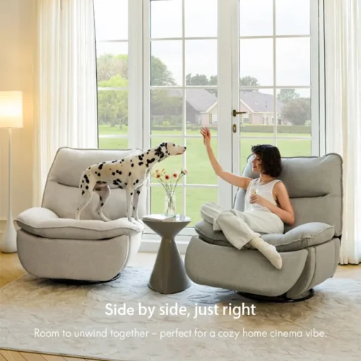 Swivel and Rocking Recliner with Sturdy Metal Base XR6 (Lotus) - Image 11