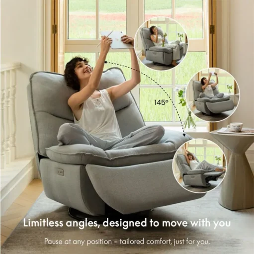 Swivel and Rocking Recliner with Sturdy Metal Base XR6 (Lotus) - Image 10