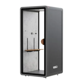 P1F Solo Office Privacy Pod with Adjustable Desk