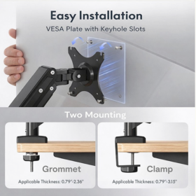 Single Gas Spring Monitor Arm - F5 - Image 6