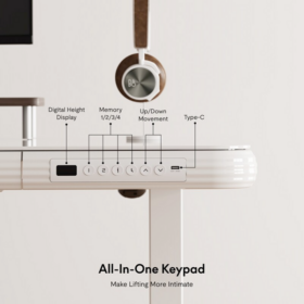 Comhar Standing Desk Glass Top with Round Corner Q3G - Image 4