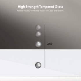 Comhar Standing Desk Glass Top with Round Corner Q3G - Image 7