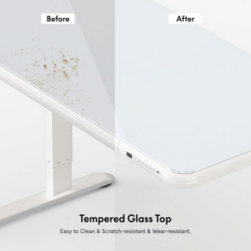 Comhar Standing Desk Glass Top with Round Corner Q3G - Image 8