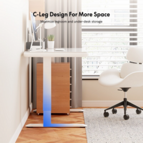 Comhar Standing Desk Glass Top with Round Corner Q3G - Image 11